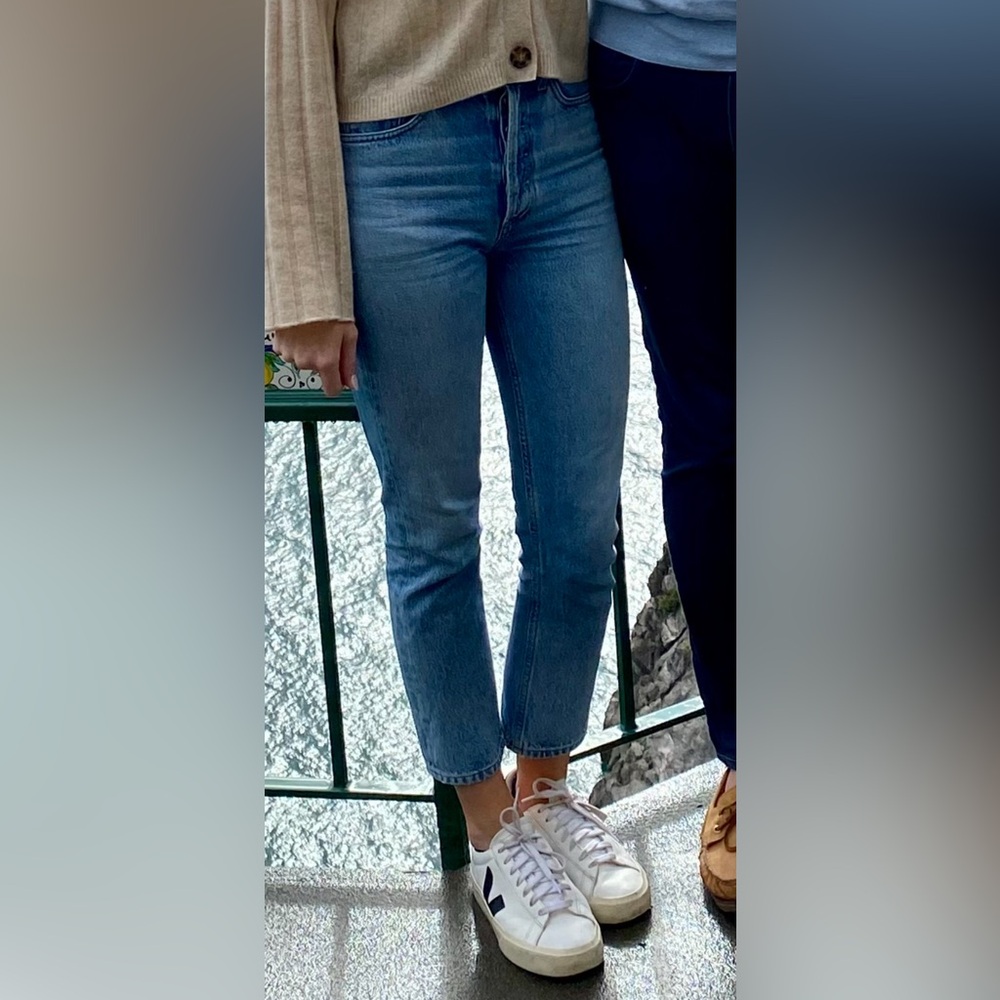 AGOLDE Riley High Rise Straight Crop Jeans